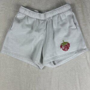 PLAYBOY by PACSUN Womens Shorts White Drawstring Extra Small XS Fleece Lined